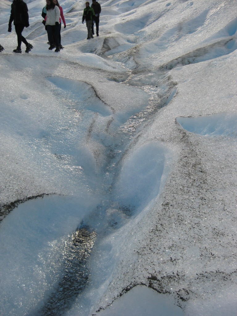 There was running water everywhere, which really makes you confident when you're walking on ice