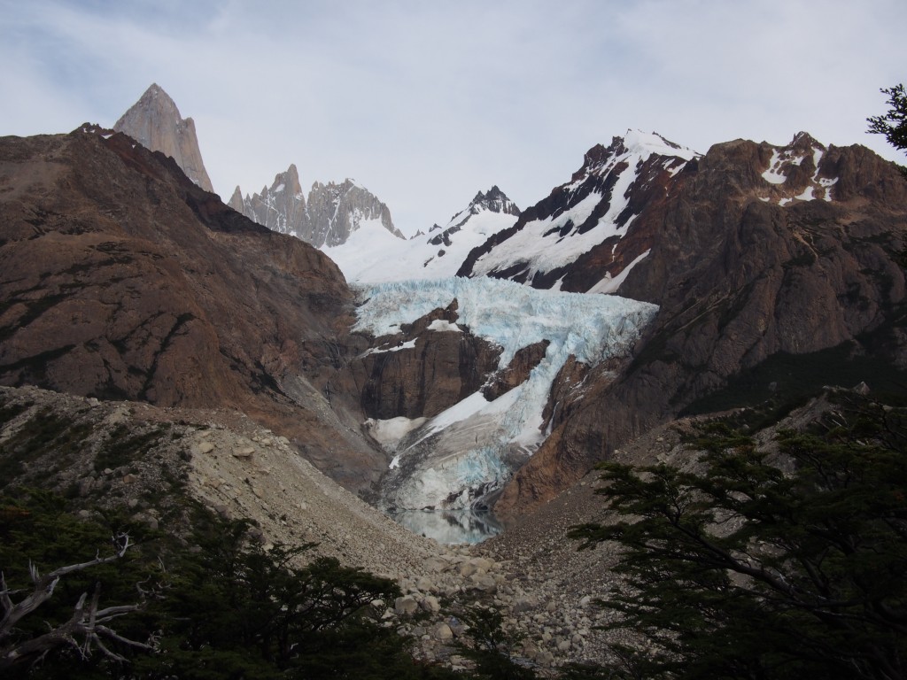 Peidras Blancas glacier, as seen from the trail starting at Hosteria El Pila