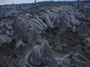Some fairy chimneys from above