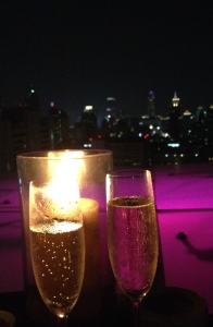 Champagne overlooking Bangkok
